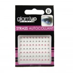 GLAM UP : 100 Strass Autocollants Corps - Ongles - Roses Transparents