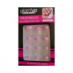 GLAM UP - Faux Ongles + Adhsifs - Bout French Manucure Rose