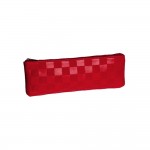 Cristo : Trousse plate 21 x 7.5 cm - Collection Damiers - Rouge