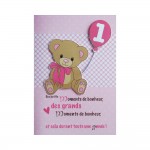 Carte De Voeux Enfant - Anniversaire - 1 An Fille
