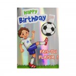 Carte De Voeux Enfant - Anniversaire - Football