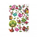 Loisirs Créatifs - Stickers Gel 3D -  Les Oiseaux