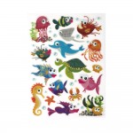 Loisirs Créatifs - Stickers Gel 3D -  Les Animaux Aquatiques