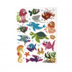 Loisirs Cratifs - Stickers Gel 3D -  Les Animaux Aquatiques