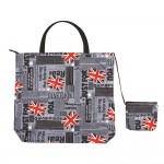 Sac de Courses Pliable - Pli : 17x14cm - Dpli : 45x50cm - Gris London