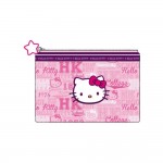 Hello kitty - trousse plate rose 21.5 x 16 cm - collection college country