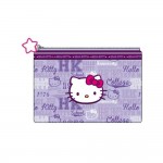 Hello kitty - trousse plate violette 21.5 x 16 cm - collection college country