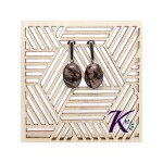 Boucles d'oreilles Clous Acier Inox Pierres Gemmes : Rhodonite