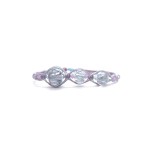 Bracelet Macram Perles Verre Fil Murano Tons Bleu Violet rose