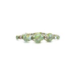 Bracelet Macram Perles Verre Fil Murano Tons Vert Violet rose