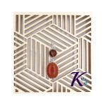 zPendentif Argent 925 Perles Pierres Gemmes : Cornaline Sardonyx Rouge