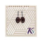 zBoucles d'oreilles Clous Acier Inox Pierres Gemmes : Oeil de Taureau