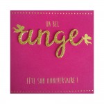 Carte De Voeux Glamour - Anniversaire - Un Bel Ange Fte Son Anniversaire