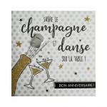 Carte De Voeux Glamour - Anniversaire Sabre Le Champagne Et Danse Sur La Table