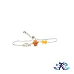 Bracelet Perles Verre Fil Murano Tons Orange - Ancre Marine