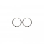 KBC Boucles d'Oreilles Argent 925 Croles 14mm - Unisexe Adulte enfant