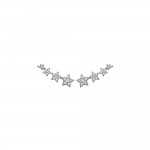 KBC - Boucles d'Oreilles Crochets Argent 925 Rhodi Zirconiums Etoiles 3  12mm
