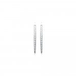 KBC - Boucles d'Oreilles Crochets Argent 925 Rhodi Zirconiums