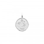 KBC Pendentif Argent 925 Rhodi Bross Mdaille 16mm Constellation Signe Balance