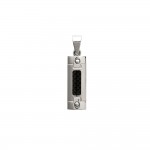KBC - Pendentif Homme Acier Inoxydable Carbone Rectangle 27 x 10 mm