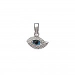 KBC - Pendentif Argent 925 Rhodi Nazar boncuk Oeil de Turquie - 14x8mm