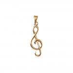 KBC - Pendentif Plaqu Or Musique cl de sol 23 x 10mm - Unisexe