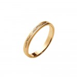 Bague Alliance Femme Plaqu Or Anneau 3mm Losanges