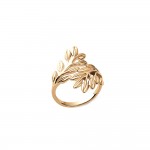 KBC - Bague Femme Plaqu Or Branche Feuilles 23mm