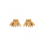 KBC - Boucles d'Oreilles Clous Plaqu Or Style Amrindien Plumes