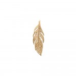 KBC - Pendentif Plaqu Or Style Amrindien Plume 25x8mm