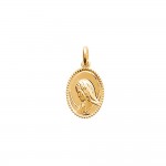 KBC - Pendentif Plaqu Or Mdaille Religieuse 16x12mm