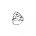 KBC - Bague Femme Argent 925 Rhodi Losange Ajour 22mm