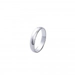 KBC - Bague Alliance Mixte Argent 925 Rhodi Anneau 4mm