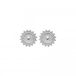 KBC - Boucles d'Oreilles Clous Argent 925 Style Aztec Inca Disque Solaire 12mm