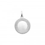 KBC - Pendentif Argent 925 Rhodi Disque 18mm Motifs Boules