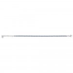 KBC - Bracelet Argent 925 Rhodi - Rivire de Pierres Bleues 1mm