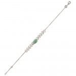 KBC - Bracelet Argent 925 Rhodi - Aventurine 9x6mm