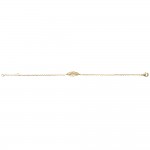 KBC - Bracelet Plaqu Or Style Amrindien - Plume 23x6mm