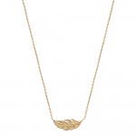 KBC - Collier Plaqu Or Style Amrindien - Plume 28x10mm