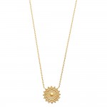 KBC - Collier Plaqu Or Style Aztec Inca Disque Solaire