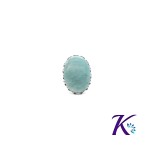 Bague Acier Inoxydable Cabochon 25x18 mm Pierres Gemmes : Amazonite