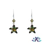 Boucles d'Oreilles Argent 925 Etoile Cristal Starfish 16mm - Crystal Tabac