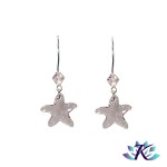 Boucles d'Oreilles Argent 925 Etoile Cristal Autrichien Starfish 16mm - Silk