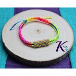 zBracelet Ajustable Macram Tube 22x8mm Tissage Perles Miyuki Couleurs Vives