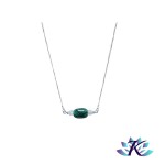 Collier Maille Vnitienne Argent 925 Pierre Gemmes : Malachite Pristrite