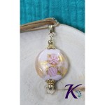 zPendentif Gold Filled 14 Carats - Tons Roses - Palet Verre de Murano 20mm