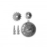 Loisirs creatifs - Bijoux - 5 charms breloques - Pice horloge