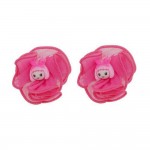 2 Barrettes cheveux pinces - Noeuds Textile Fuchsia Figurines Fillettes