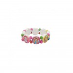 Bracelet enfant lastique fillette perles en bois