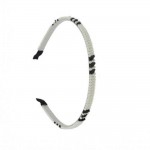 Serre tte Chic et lgant Perles Nacres Blanches et Perles Noires Largeur: 9mm